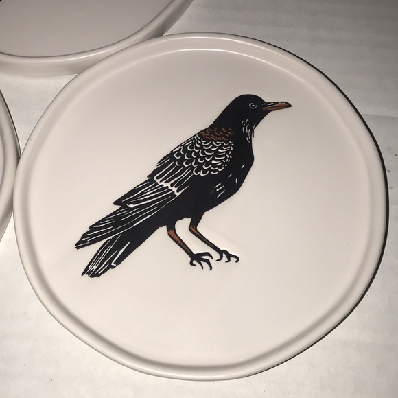 Threshold Other - Nwt Appetizer plates by Threshold with etched Crow